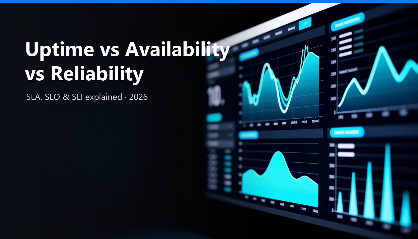 Uptime vs Availability vs Reliability: SLA, SLO & SLI Explained (2026)